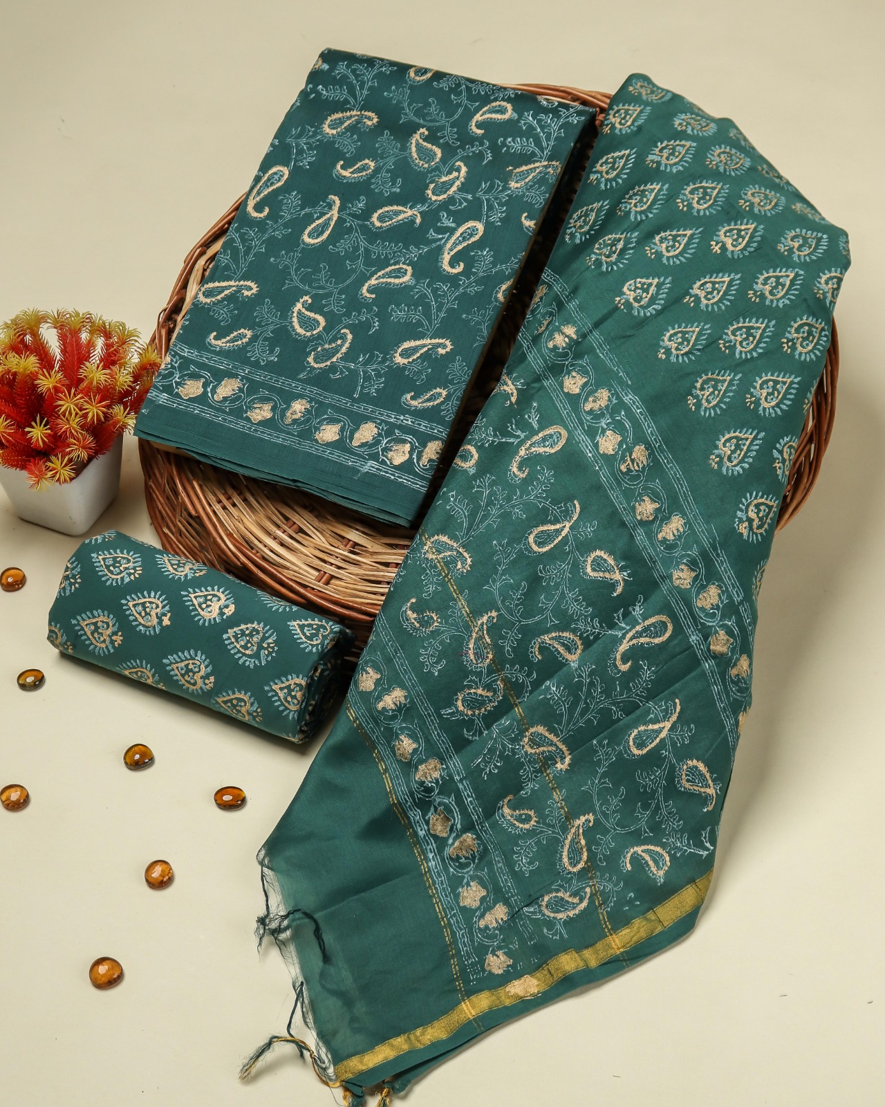 Chanderi Cotton Suit Material | womenabiding.com
